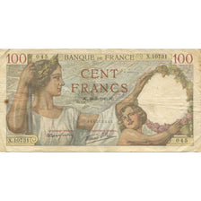 France, 100 Francs, Sully, 1940, 1940-05-16, VF(20-25), Fayette:26.29, KM:94