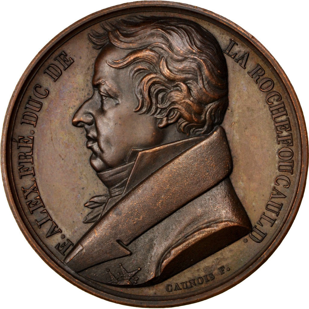 France, Medal, Louis XVIII, History, 1823, AU(50-53), Bronze