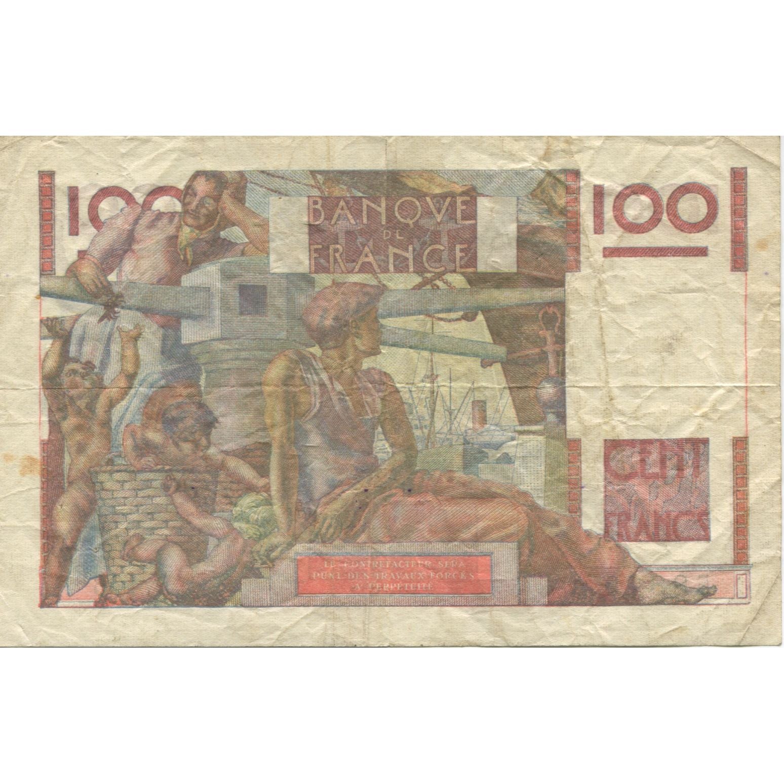France, 100 Francs, Jeune Paysan, 1952, 1952-09-04, TB, Fayette:28.33, KM:128a