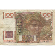 France, 100 Francs, Jeune Paysan, 1952, 1952-04-03, TB, Fayette:28.32, KM:128d