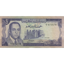 Banknote, Morocco, 5 Dirhams, KM:56a, AU(55-58)