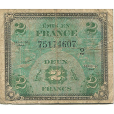 Francia, 2 Francs, Flag/France, 1944, MB+, Fayette:VF16.2, KM:114b