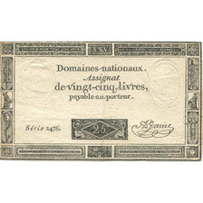 France, 25 Livres, 1793, A.Jame, 1793-06-06, TB+, KM:A71