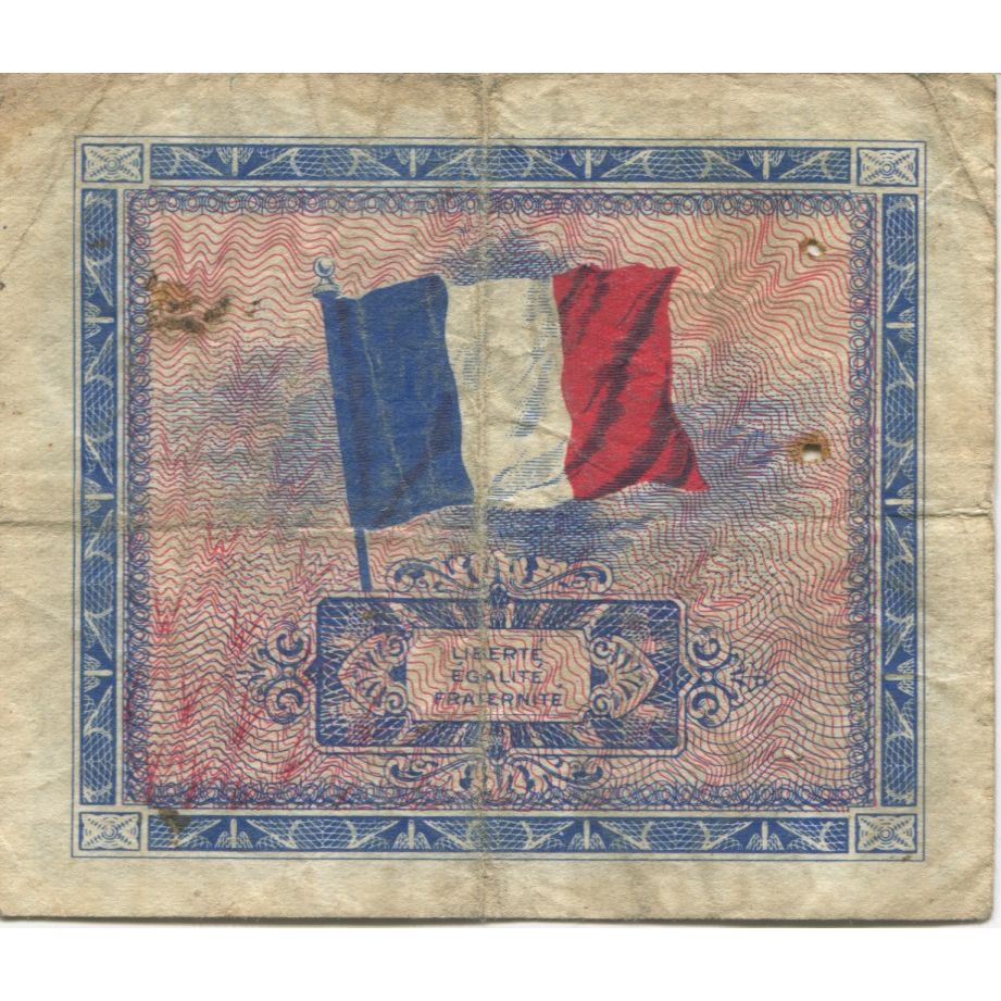 Frankrijk, 5 Francs, Flag/France, 1944, TB, Fayette:VF16.2, KM:115a