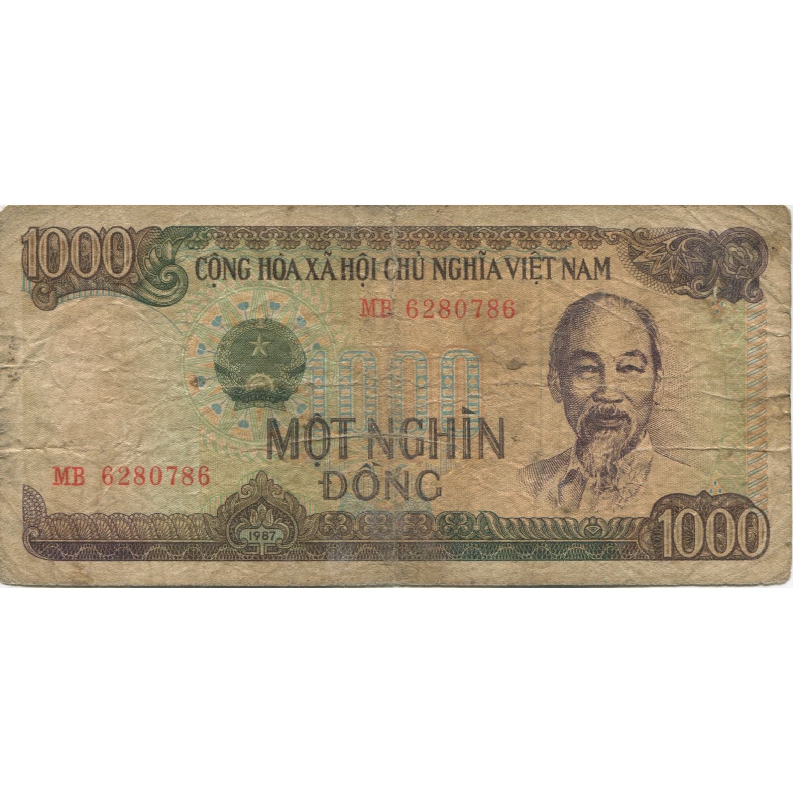 Banknote, Vietnam, 1000 D<ox>ng, Undated (1987), KM:102a, VG(8-10)