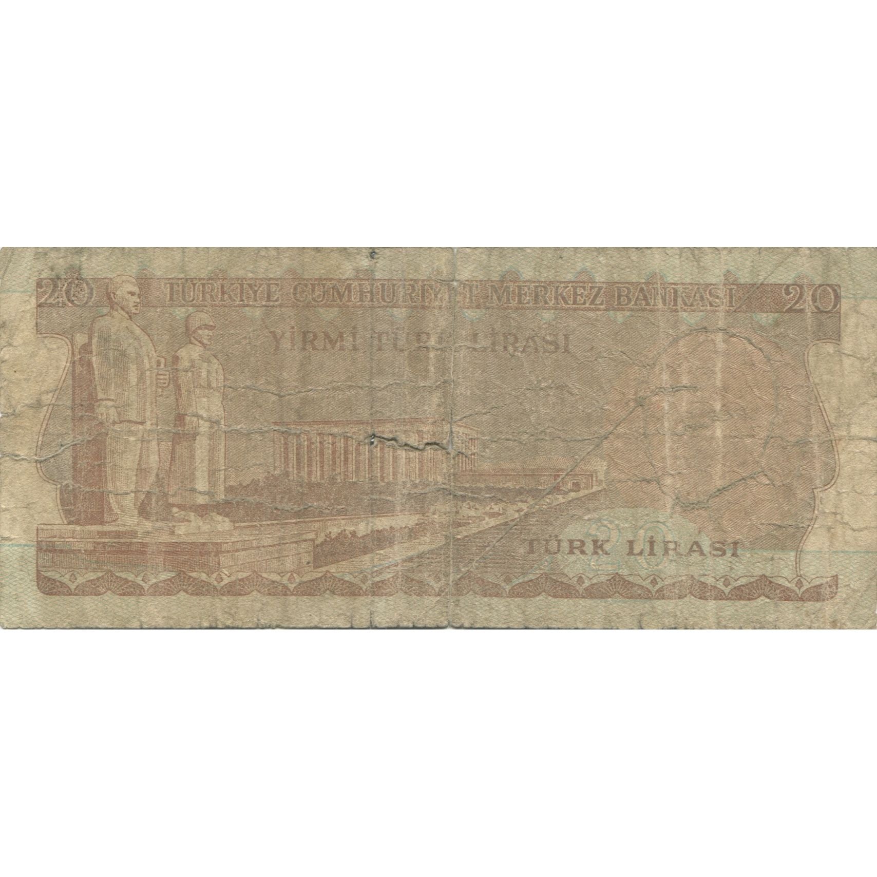 Geldschein, Türkei, 20 Lira, 1970, KM:187a, SGE