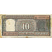 Billete, 10 Rupees, India, KM:81e, BC+