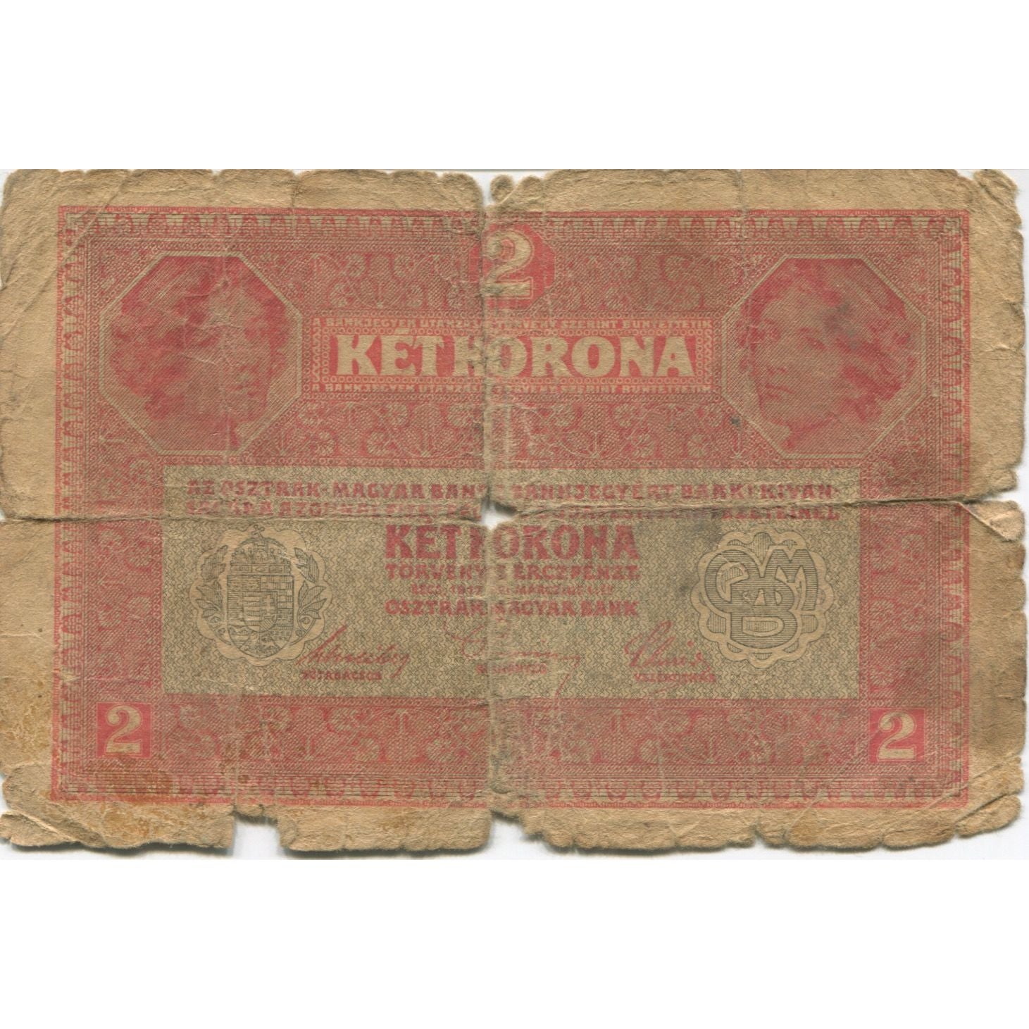 Banknote, Austria, 2 Kronen, KM:50, VG(8-10)