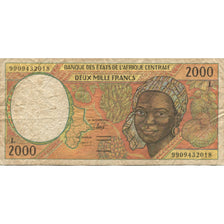 Banknote, Central African States, 2000 Francs, 1994, KM:403La, F(12-15)