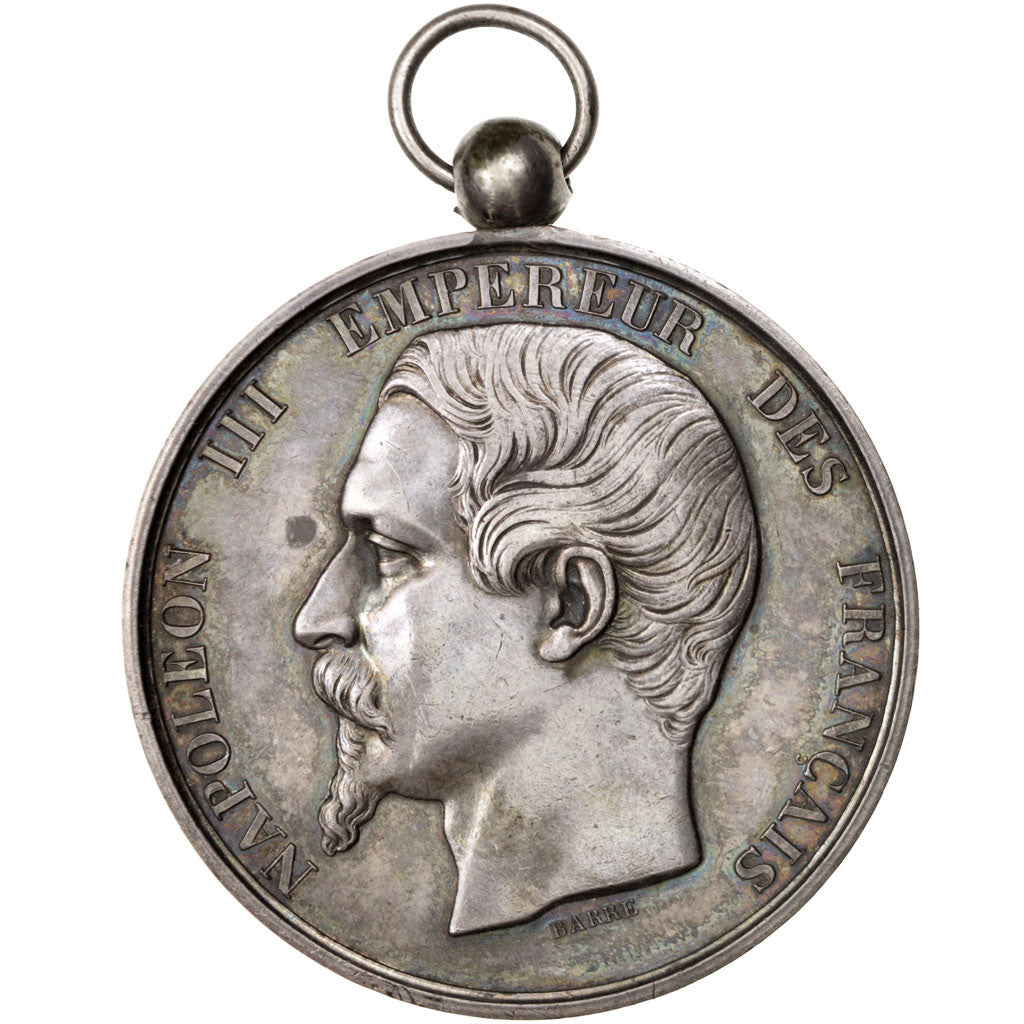 France, Medal, Second French Empire, Business & industry, 1853, Barre