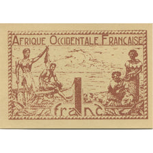 Banknote, French West Africa, 1 Franc, Undated (1944), KM:34b, UNC(65-70)