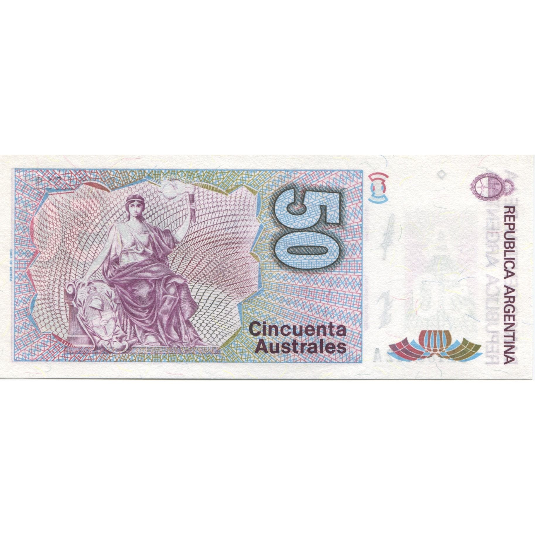Banconote, Argentina, 50 Australes, Undated (1985-89), KM:326b, FDS
