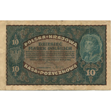Billet, Pologne, 10 Marek, 1919, 1919-08-23, KM:25, TTB