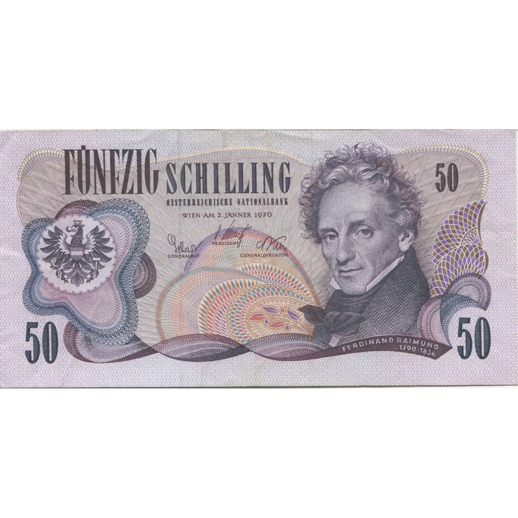 Banknote, Austria, 50 Schilling, 1970, 1922-01-02, KM:143a, UNC(63)
