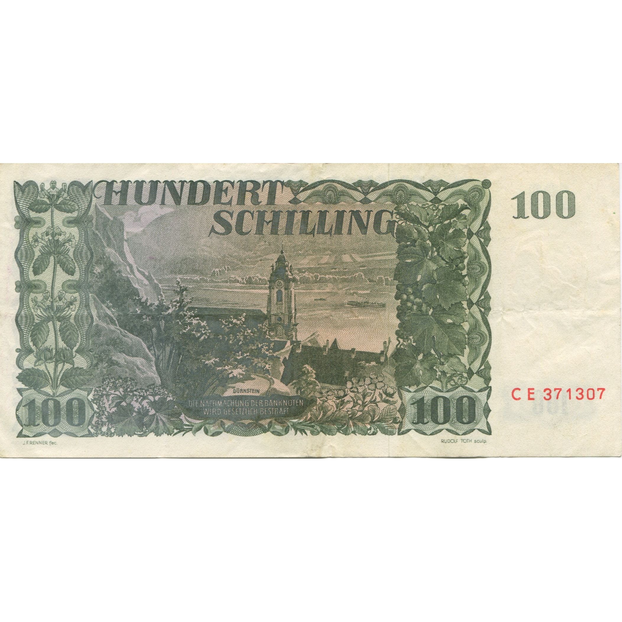 Banknote, Austria, 100 Schilling, 1954, 1954-01-02, KM:133a, EF(40-45)