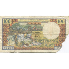 Banknote, Madagascar, 100 Francs =  20 Ariary, KM:57a, AG(1-3)