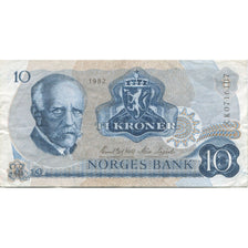 Biljet, Noorwegen, 10 Kroner, 1982, KM:36c, TTB+