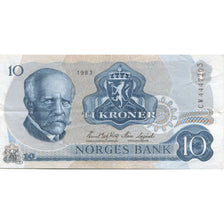 Billete, 10 Kroner, 1983, Noruega, KM:36c, EBC+