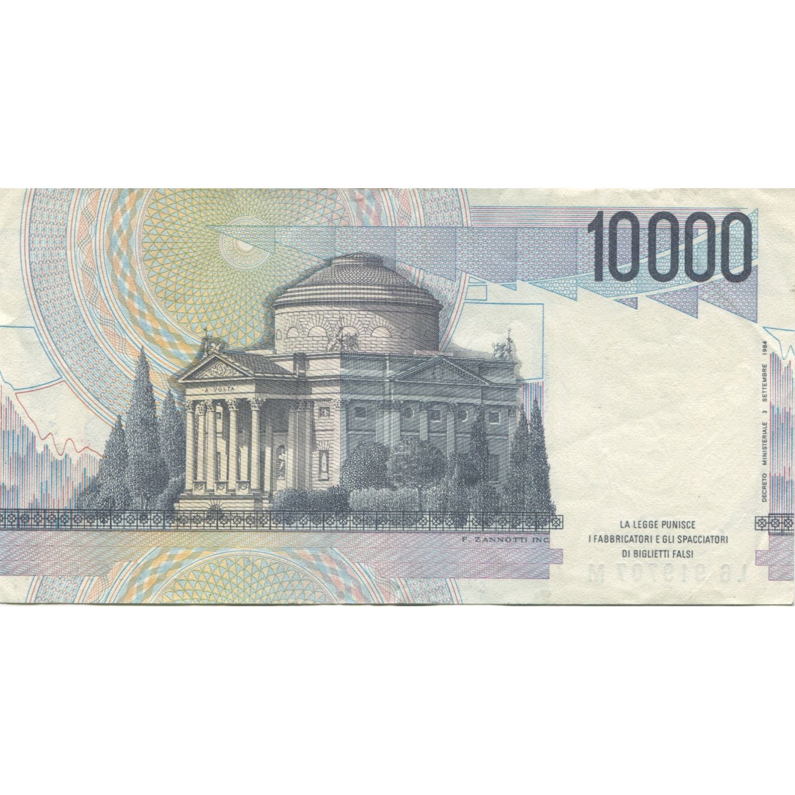 Banknot, Włochy, 10,000 Lire, 1984, 1984-09-03, KM:112c, AU(55-58)