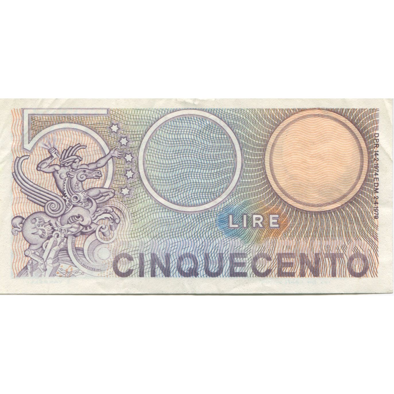 Banknote, Italy, 500 Lire, 1976, 1976-12-20, KM:94, AU(50-53)