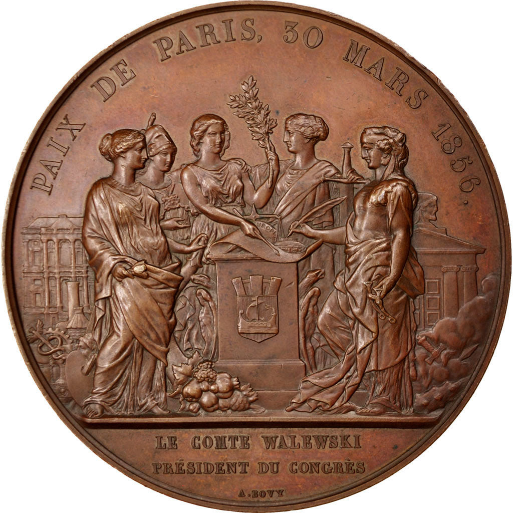 FRANCE, Politics, Society, War, Second French Empire, Medal, 1856, AU(55-58),...