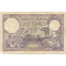 Banknote, Algeria, 100 Francs, 1929, 1929-05-25, KM:81b, VG(8-10)