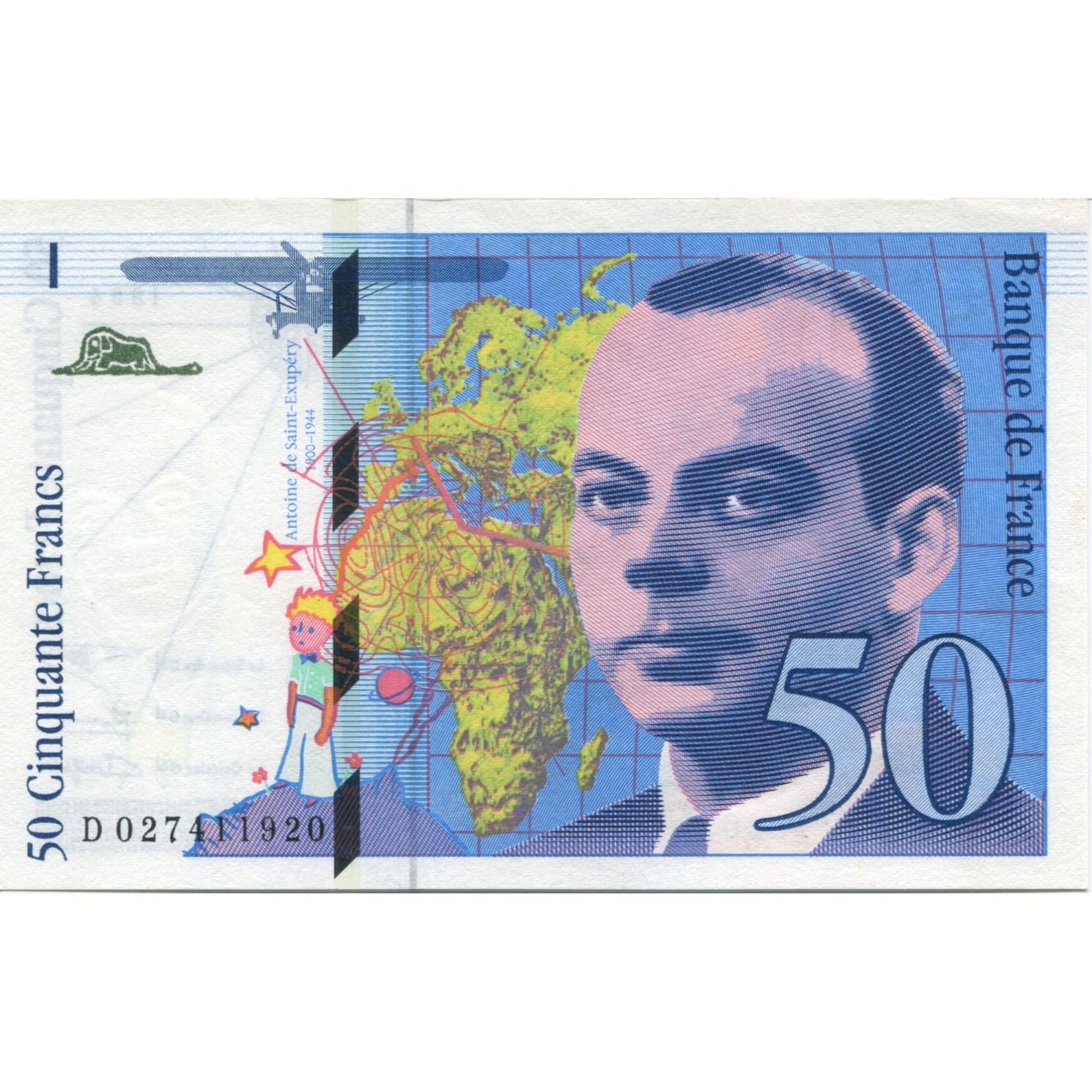France, 50 Francs, St Exupéry, 1994, NEUF, Fayette:73.1d, KM:157Aa