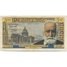 Francja, 5 Nouveaux Francs, Victor Hugo, 1964, VF(20-25), Fayette:56.15, KM:141a