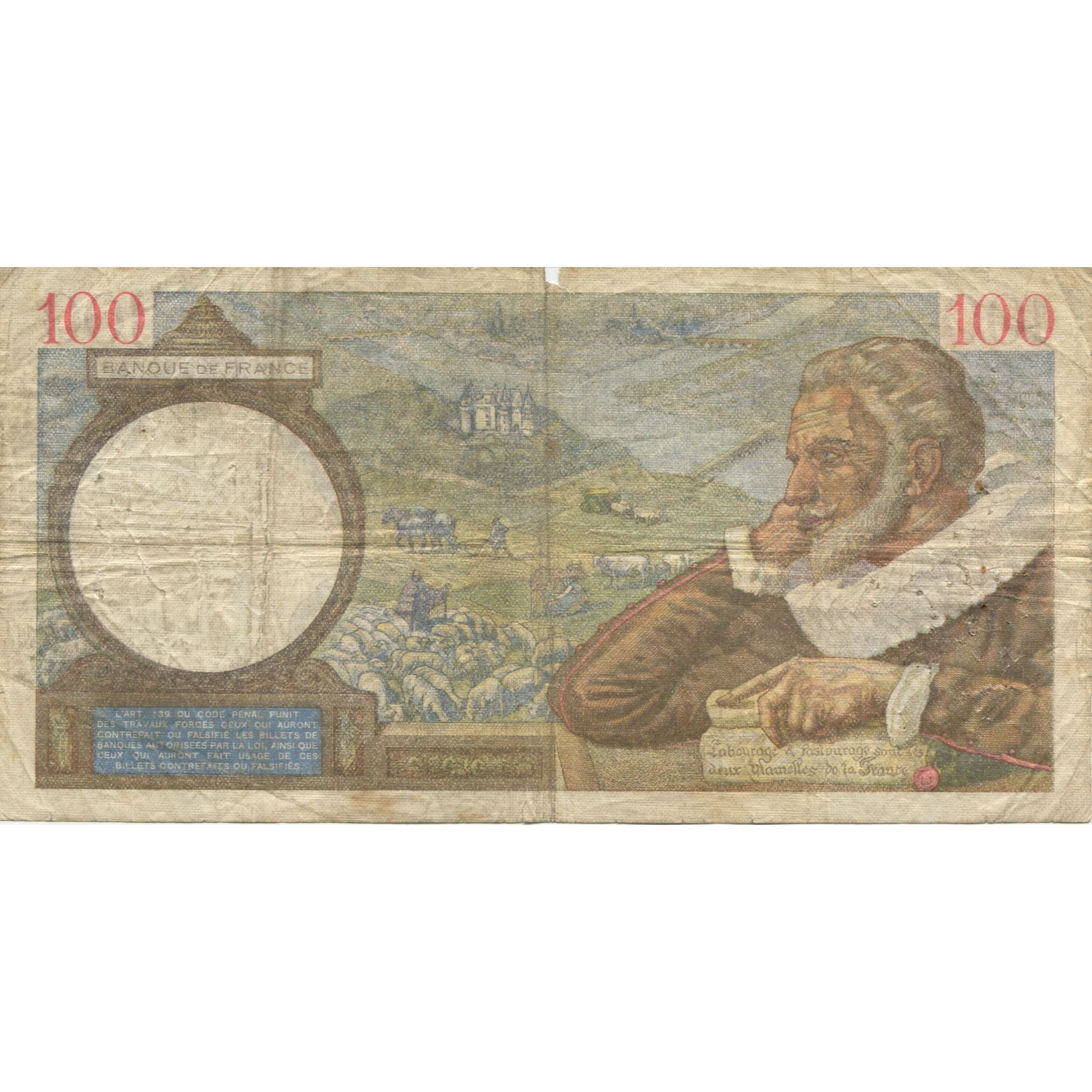 Frankreich, 100 Francs, Sully, 1940, 1940-08-22, SGE, Fayette:26.23, KM:94