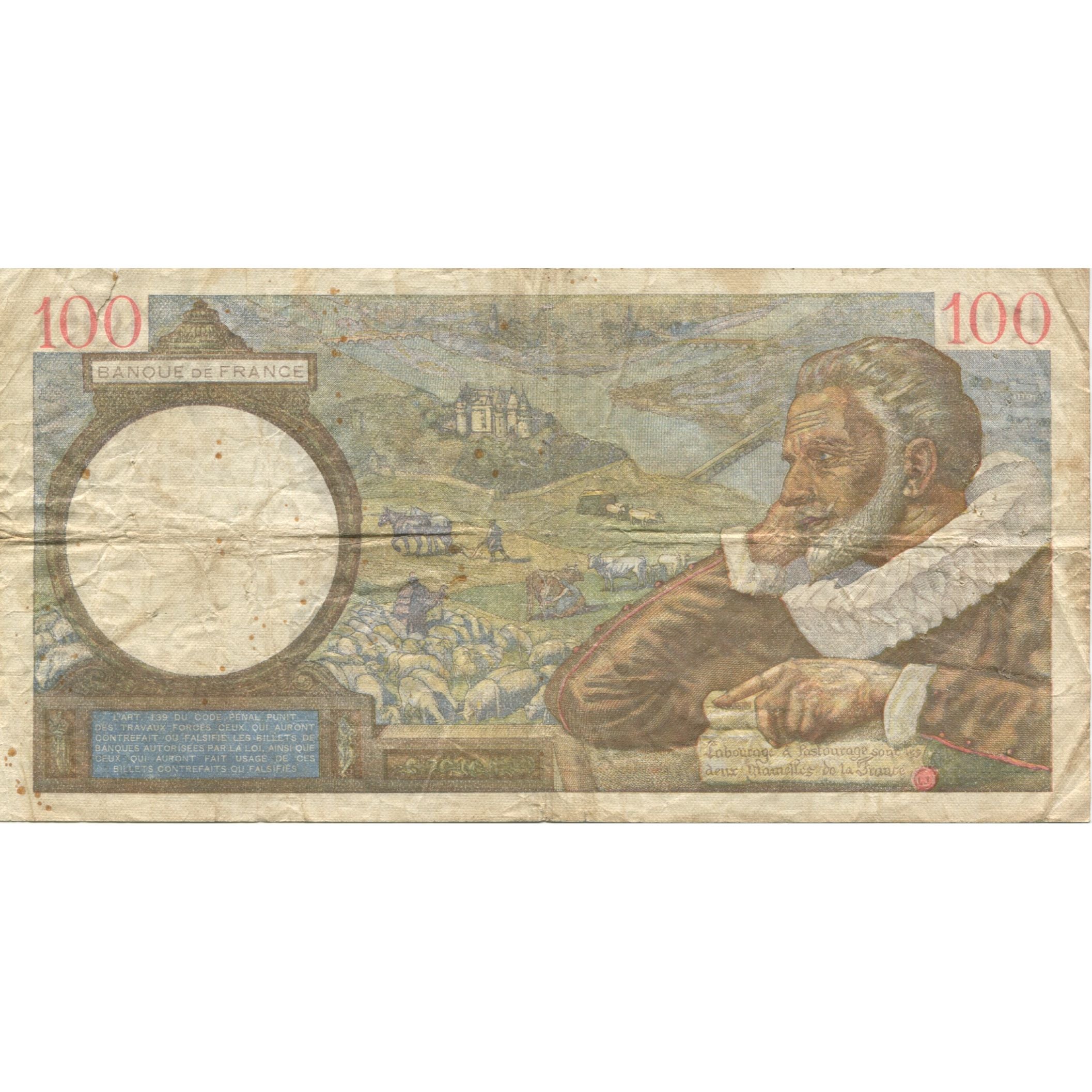 Francia, 100 Francs, Sully, 1940, 1940-08-16, B, Fayette:26.36, KM:94