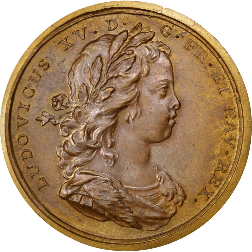 Frankreich, Medal, Louis XV, Politics, Society, War, 1718, Duvivier, VZ, Kupfer