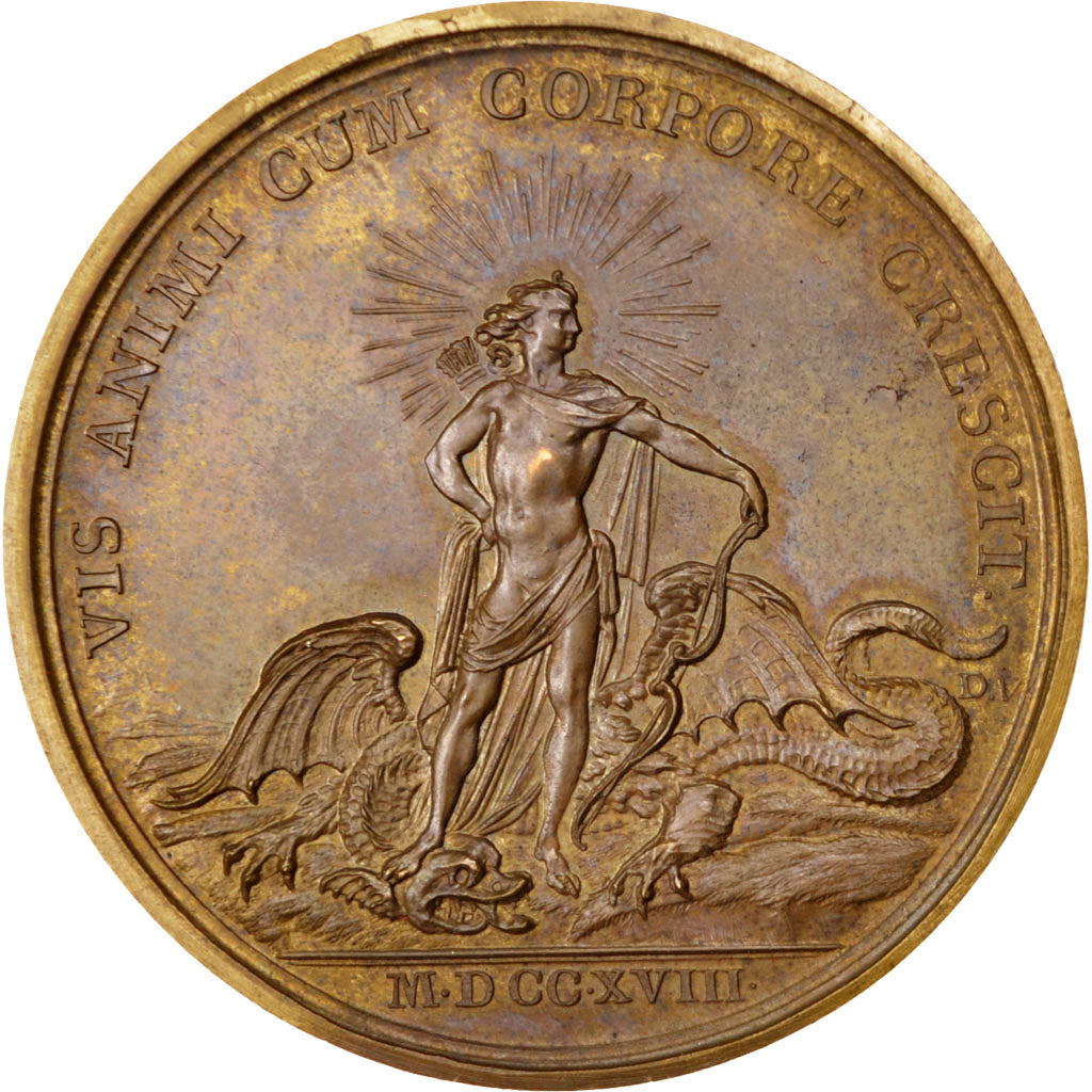 Frankreich, Medal, Louis XV, Politics, Society, War, 1718, Duvivier, VZ, Kupfer