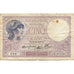 Francja, 5 Francs, Violet, 1940, 1940-12-12, VG(8-10), Fayette:04.17, KM:83
