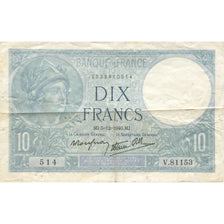 Frankrijk, 10 Francs, Minerve, 1940, 1940-12-05, TB, Fayette:07.23, KM:84