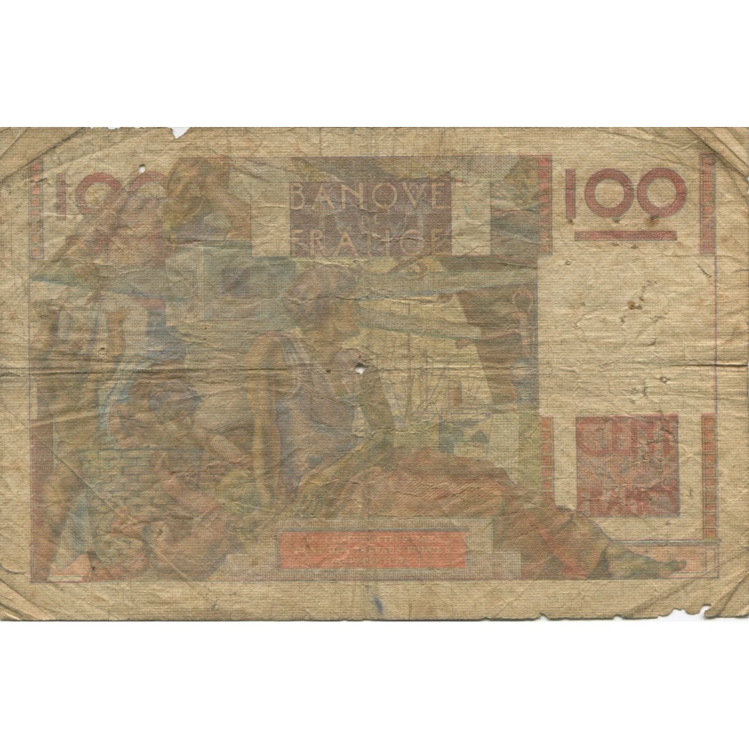 Francia, 100 Francs, Jeune Paysan, 1952, 1952-09-04, D, Fayette:28.33, KM:128d
