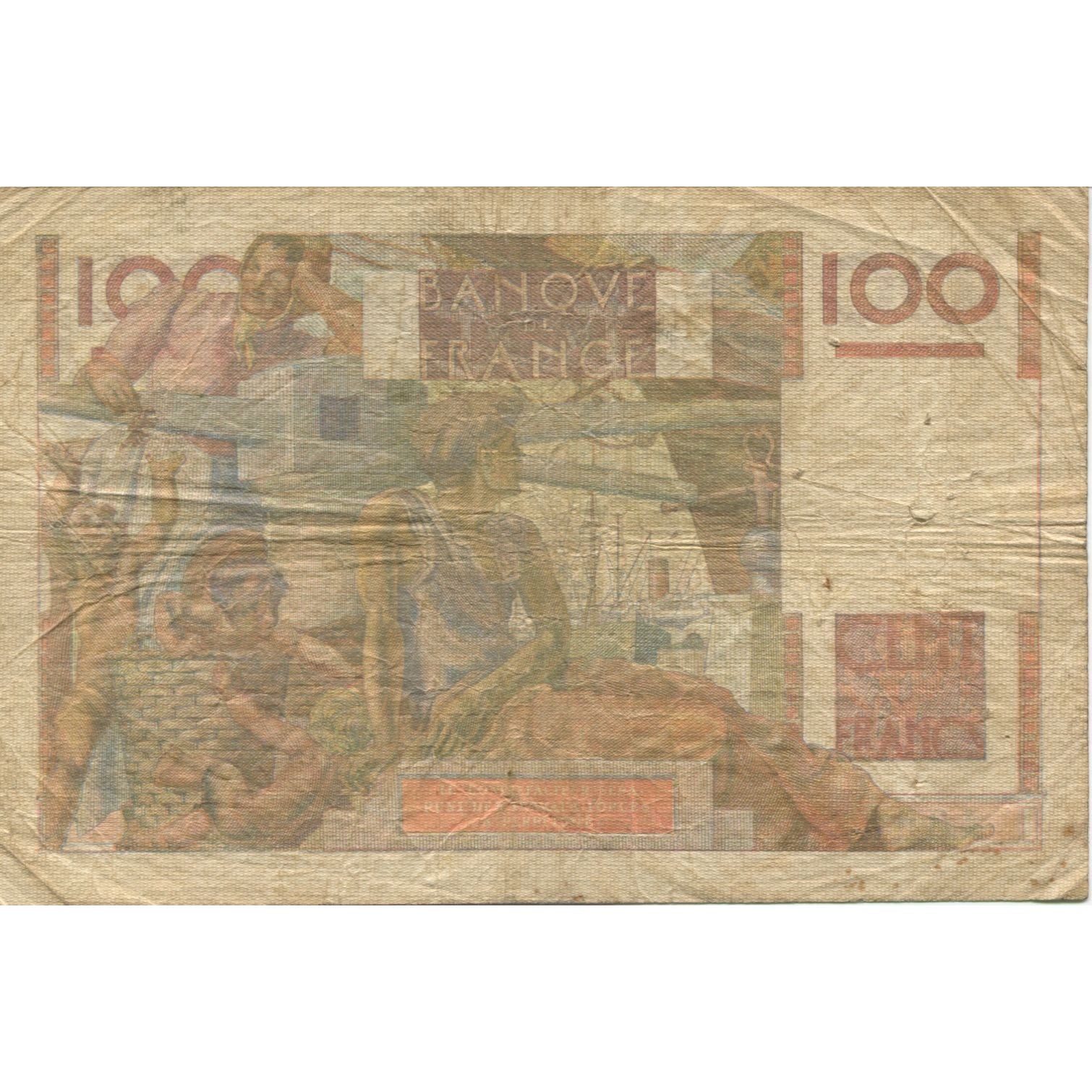 França, 100 Francs, Jeune Paysan, 1953, 1953-10-01, AG(1-3), Fayette:28.39
