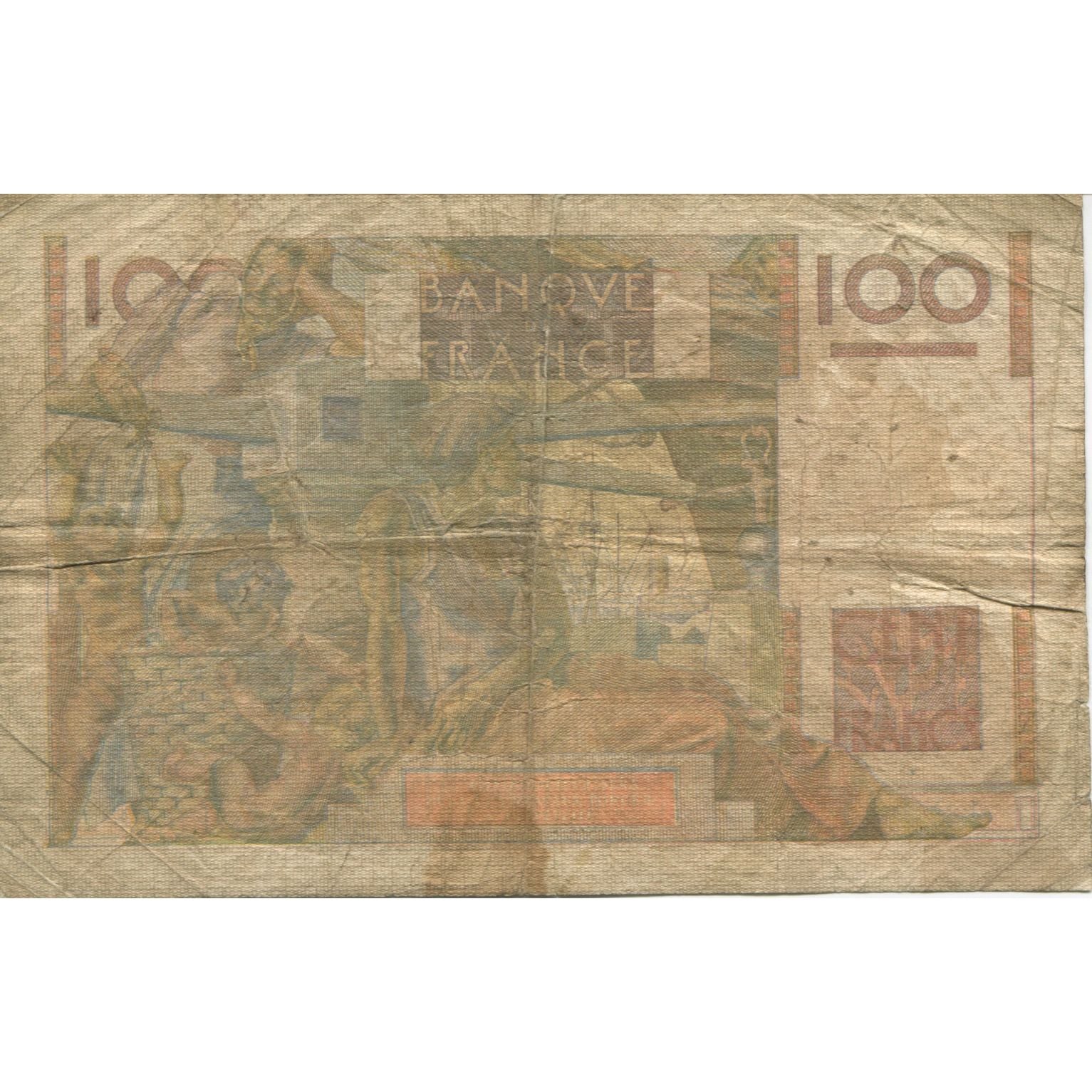 Francja, 100 Francs, Jeune Paysan, 1954, 1954-01-07, AG(1-3), Fayette:28.41