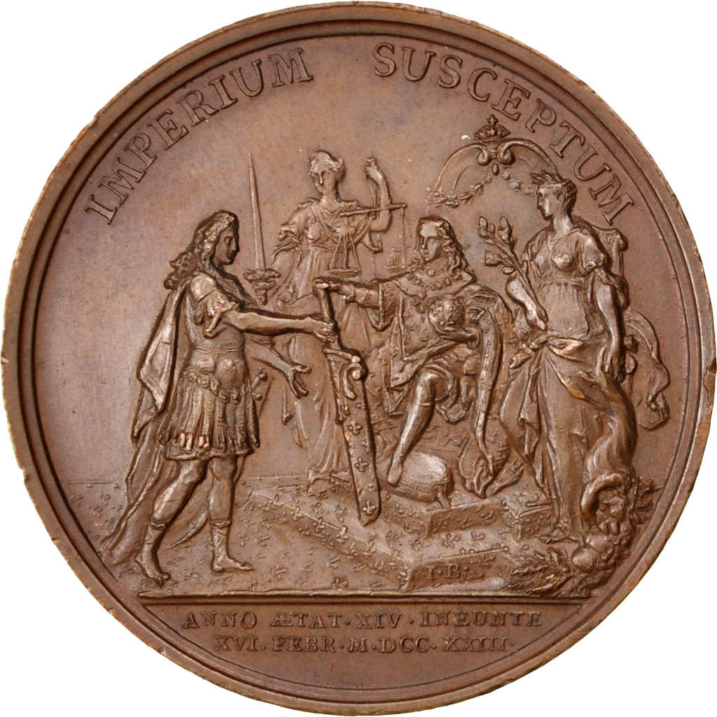Louis XV, Médaille, Majorité du Roi