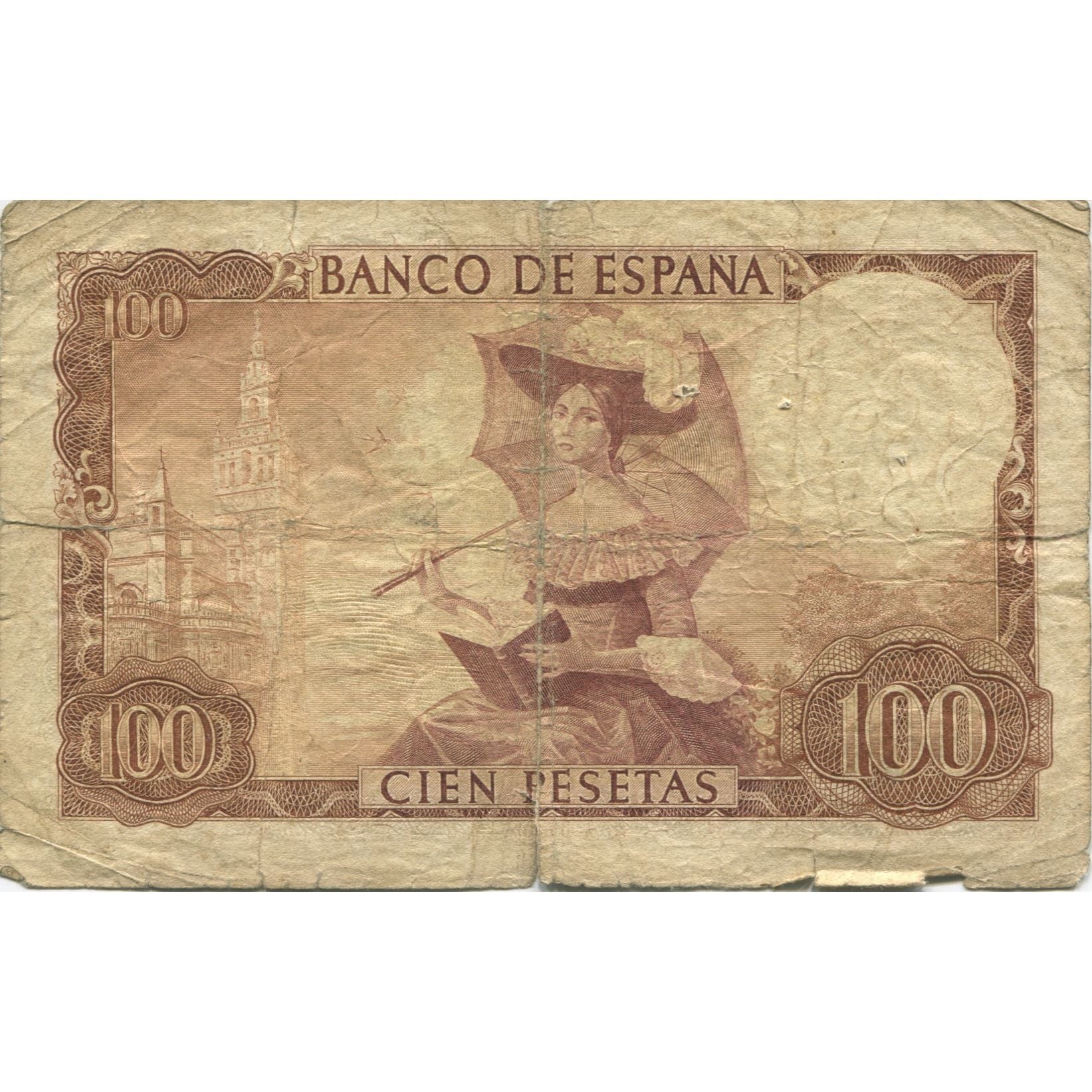 Banknote, Spain, 100 Pesetas, 1965, 1965-11-19, KM:150, AG(1-3)