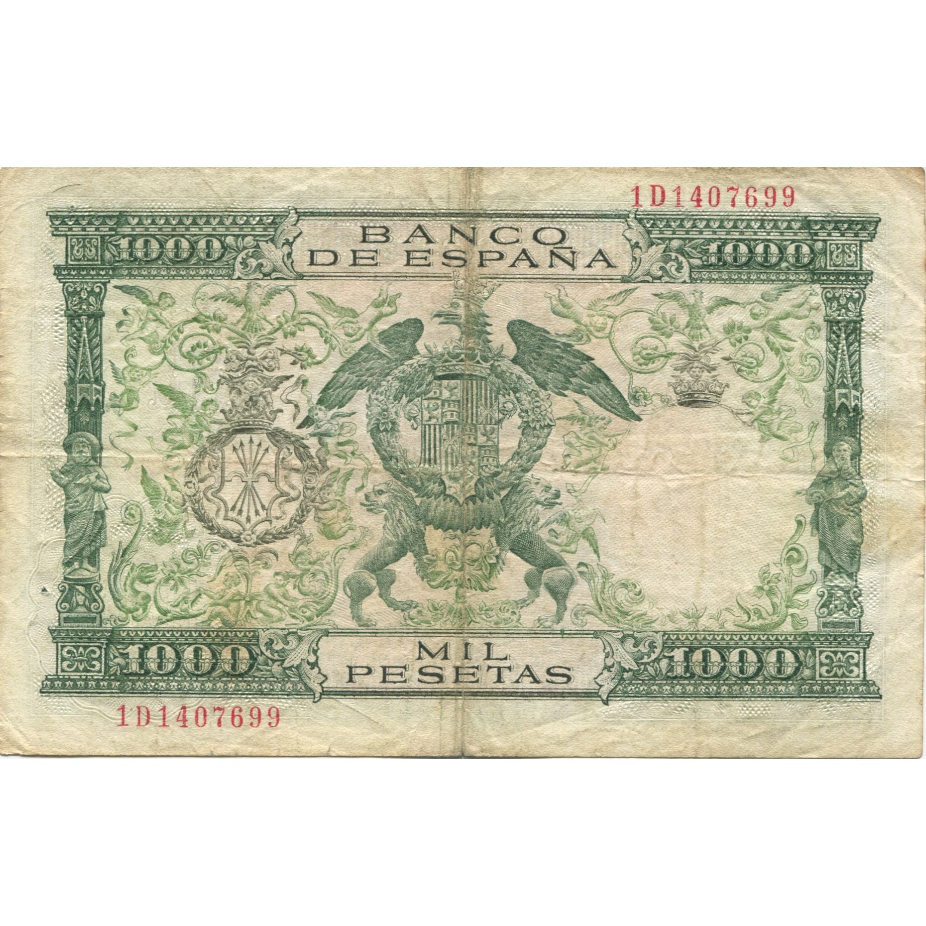 Banconote, Spagna, 1000 Pesetas, 1957, 1957-11-29, KM:149a, B+