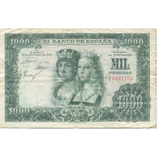 Banconote, Spagna, 1000 Pesetas, 1957, 1957-11-29, KM:149a, MB+