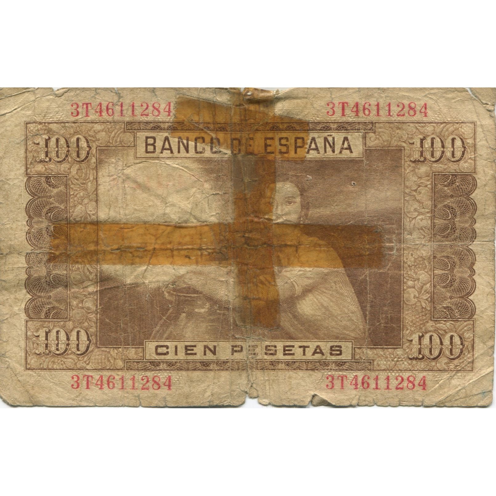Banknote, Spain, 100 Pesetas, 1953, 1953-04-07, KM:145a, AG(1-3)