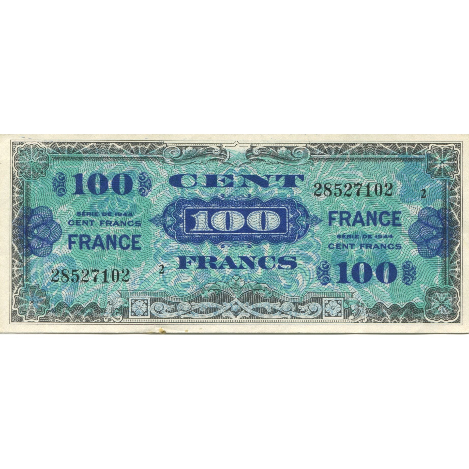 France, 100 Francs, 1944, UNC(60-62), Fayette:VF25.02, KM:123b