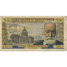 Frankrijk, 500 Francs, Victor Hugo, 1954, 1954-09-02, TB+, Fayette:35.3, KM:133a