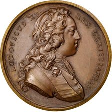 Frankreich, Medal, Louis XV, Politics, Society, War, 1733, Duvivier, VZ, Bronze
