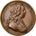 Frankreich, Medal, Louis XV, Politics, Society, War, 1733, Duvivier, VZ, Bronze
