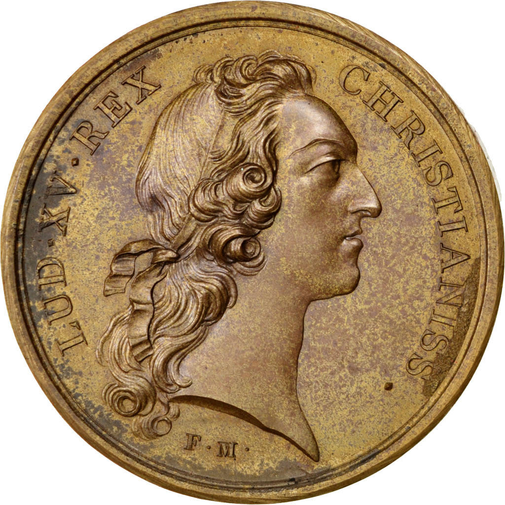 France, Medal, Louis XV, Politics, Society, War, 1744, AU(50-53), Copper