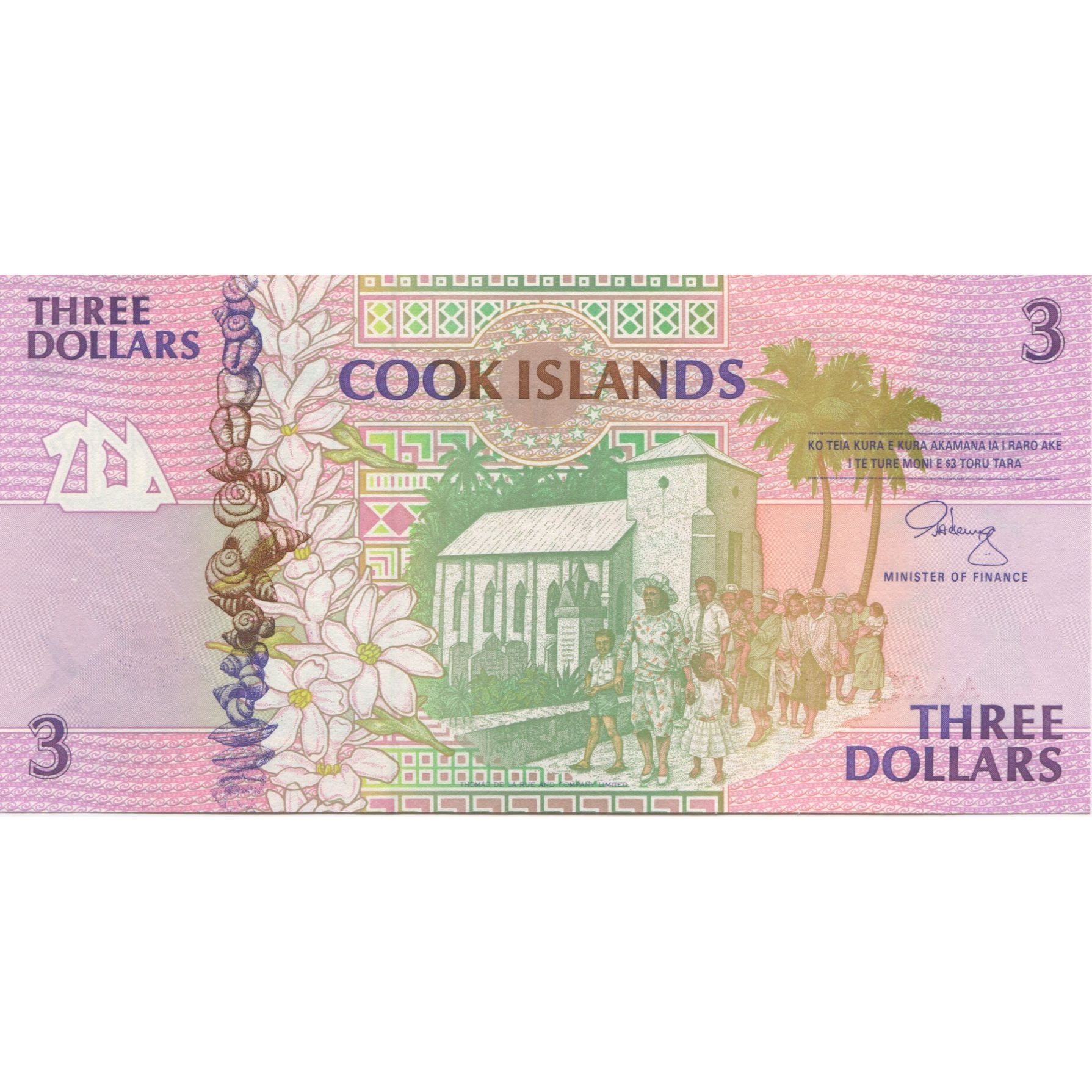 Banknote, Cook Islands, 3 Dollars, 1992, KM:7a, UNC(65-70)