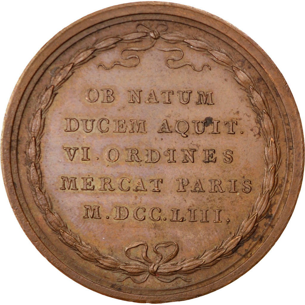 FRANCE, Politics, Society, War, Louis XV, Medal, 1753, AU(55-58), Duvivier,...