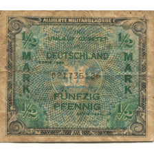 Billet, Allemagne, 1/2 Mark, 1948, KM:191a, B+